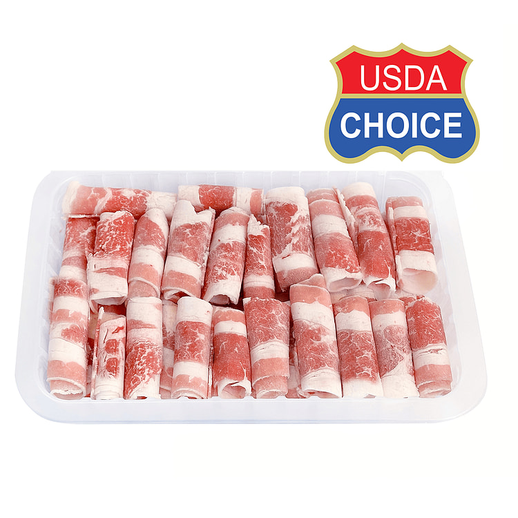 Beef Short Plate Slices for Shabu Shabu Frozen (USDA Choice) 12 oz