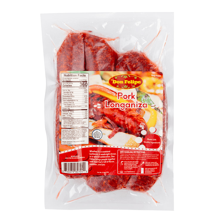 Don Felipe Pork Longaniza 32 oz