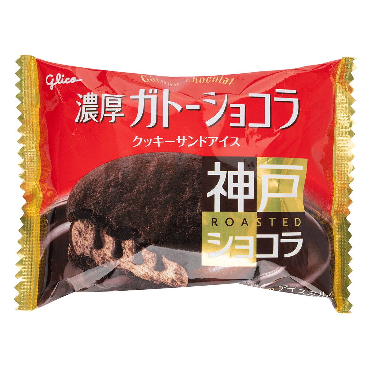 glico様@850 Get Glico Gateau Chocolate Cookie Sandwich Ice Cream, Frozen 81 ml