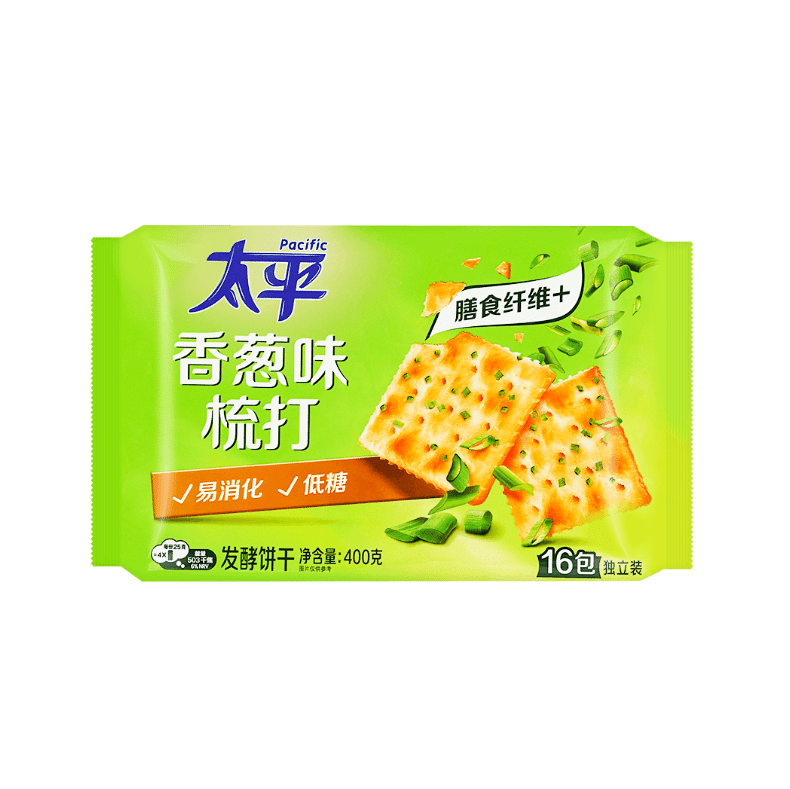 Pacific Soda Crackers Chive Flavor 16pk 400 g*12 pack