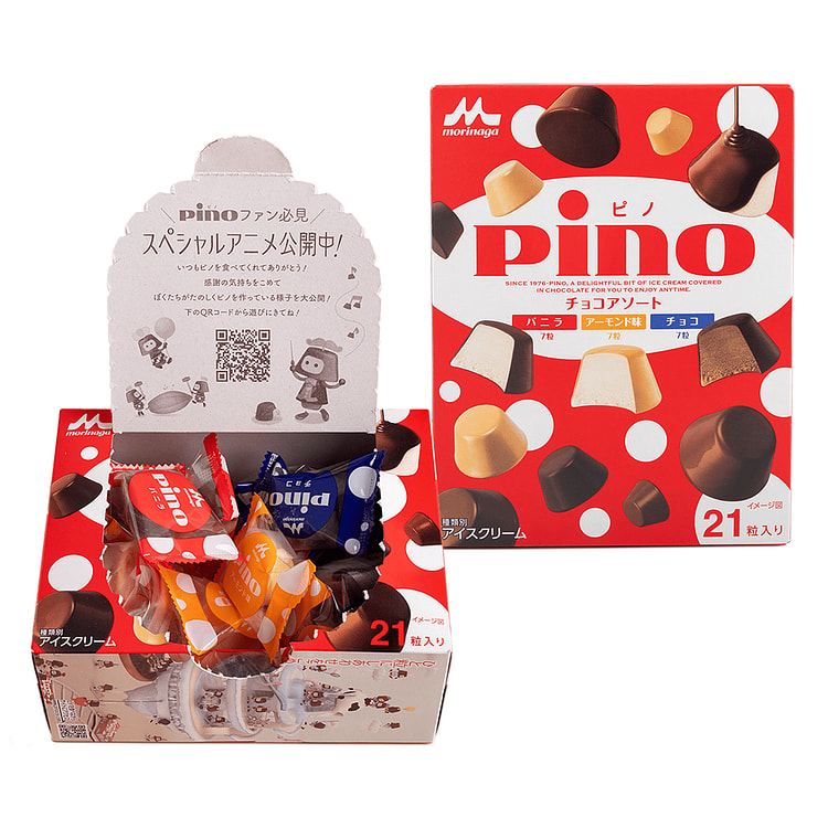 Morinaga Pino Chocolate Assortment 21pcs 210 ml