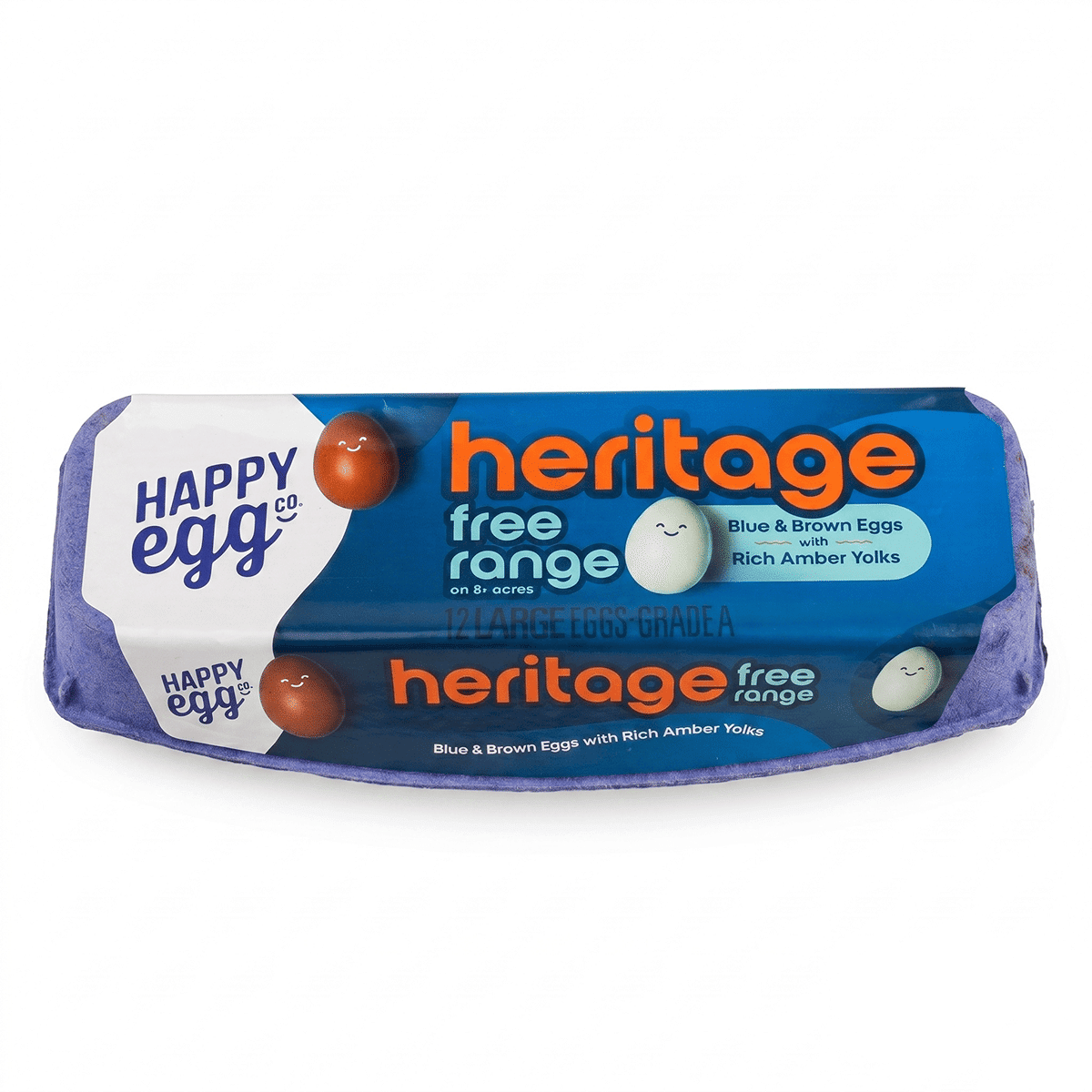 Happy Egg Heritage Breed Blue and Brown Eggs 12 count