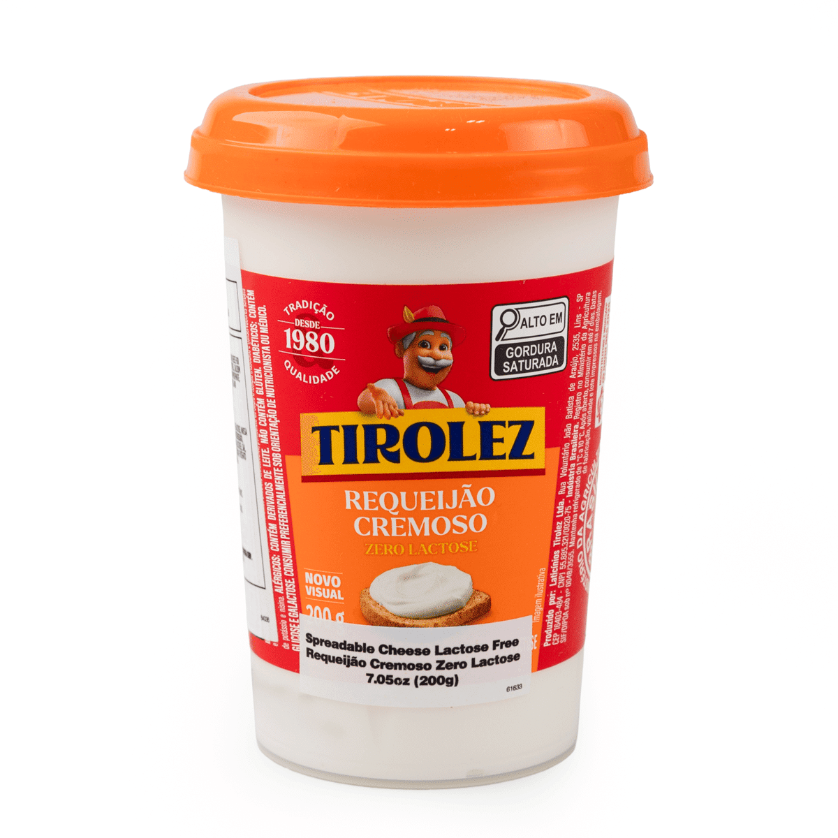 Requeijão Zero Lactose Tirolez 200 g