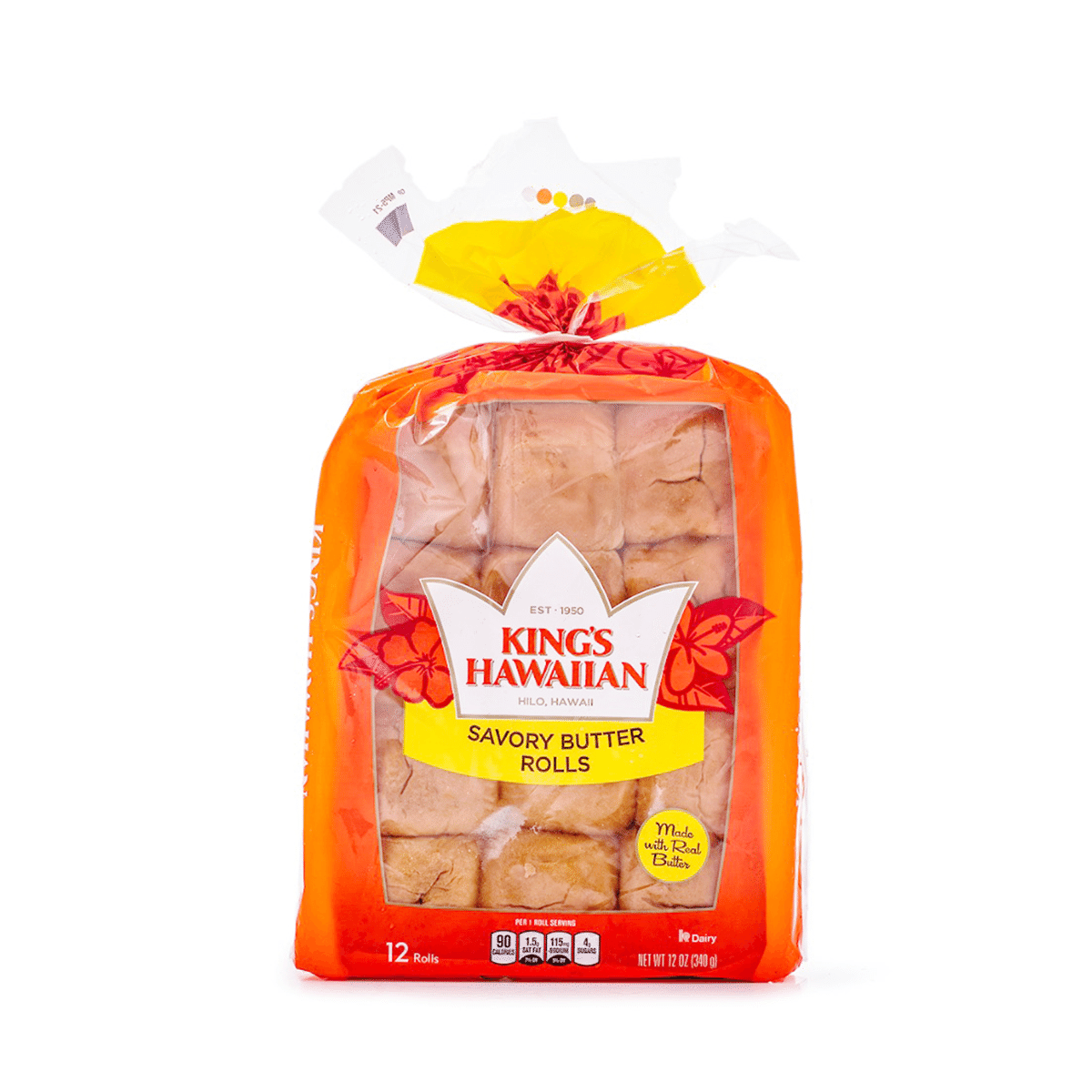 King's Hawaiian Savory Butter Rolls 1 oz*12 counts
