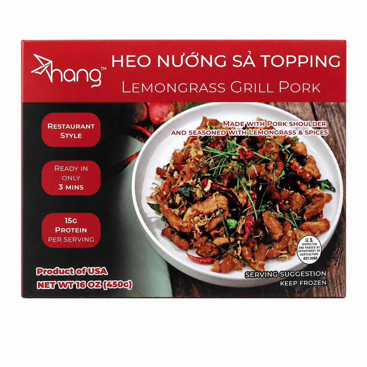 Hangsfood Lemongrass Grill Pork, Frozen 16 oz