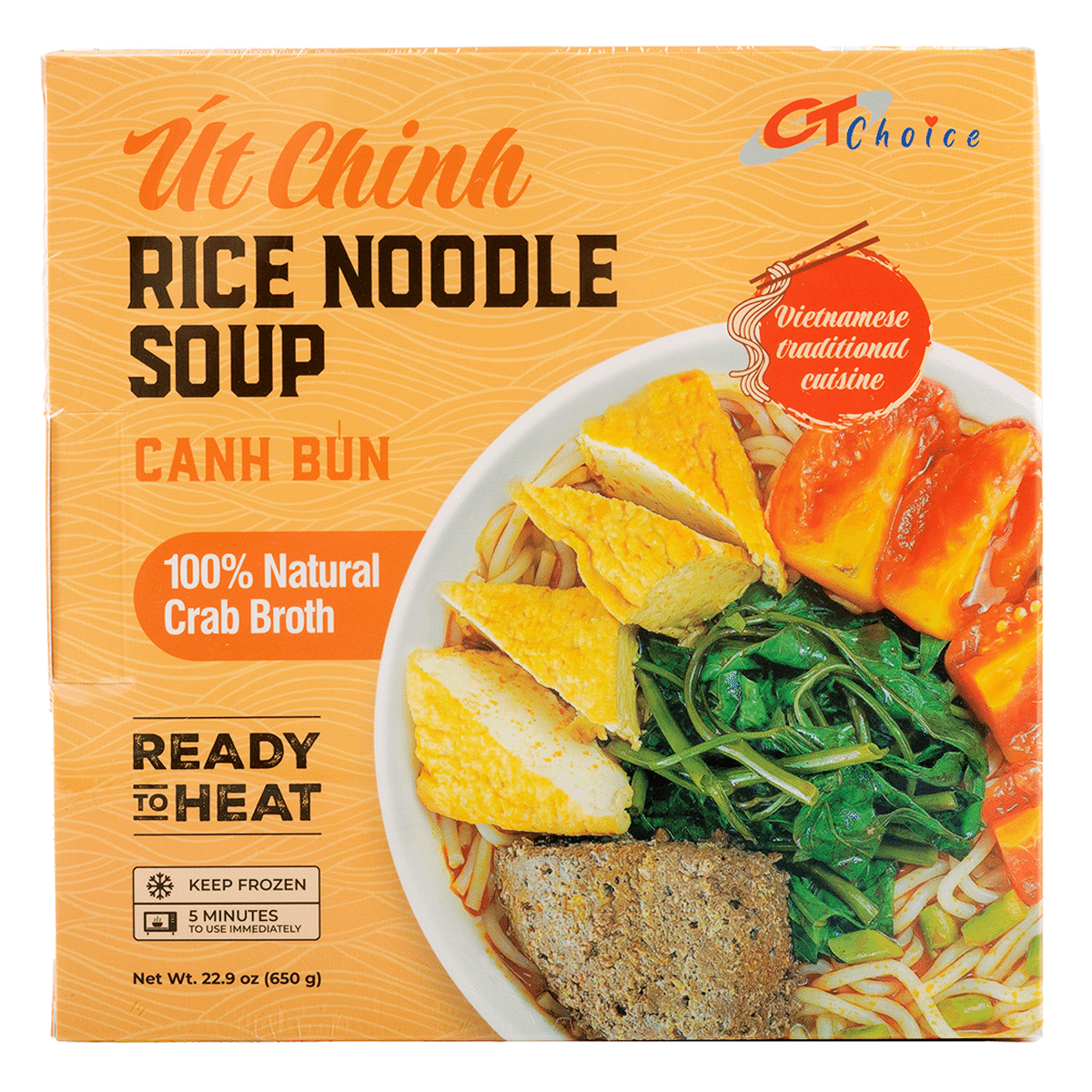 CT Choice Ut Chinh Rice Noodle Soup, Frozen 600 克