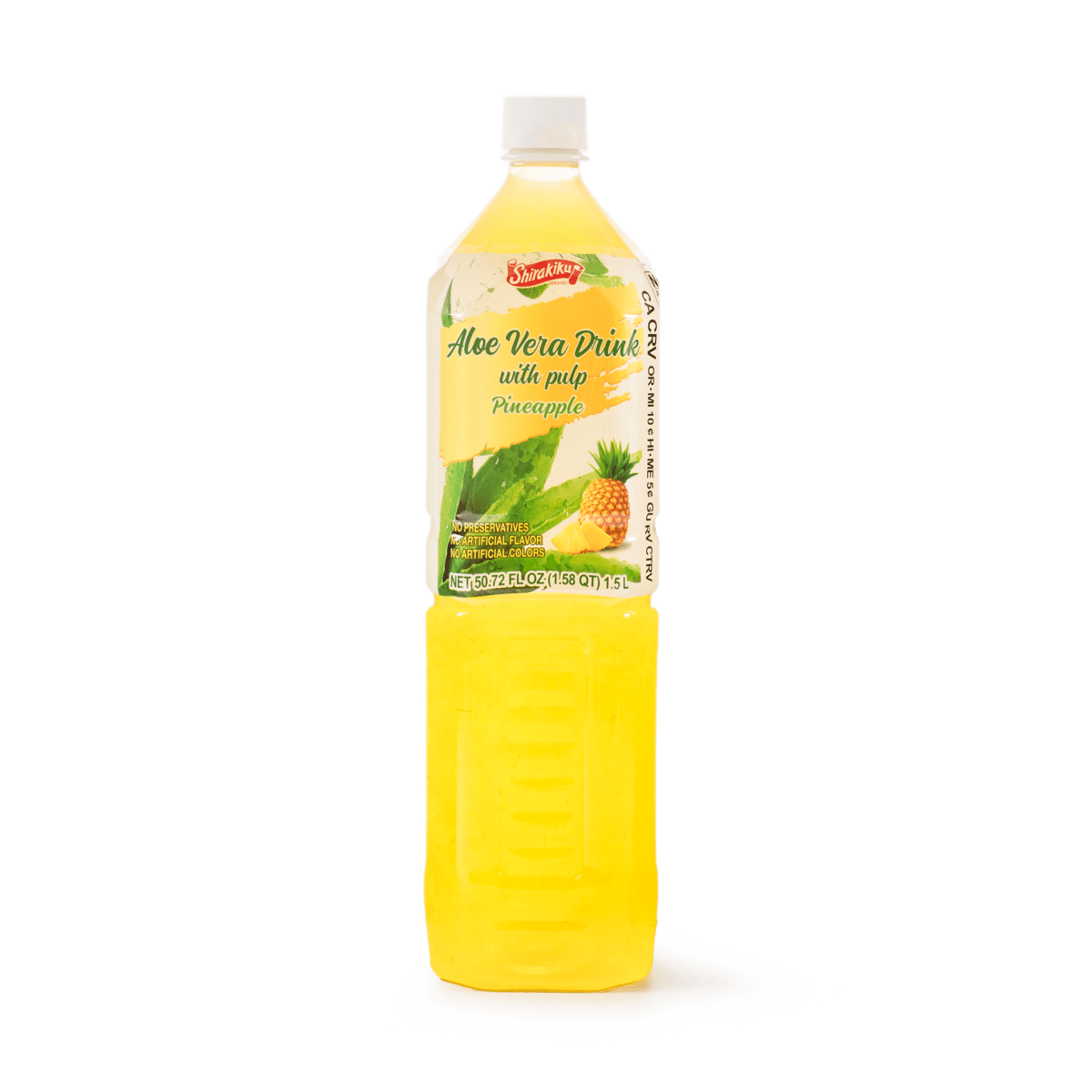 Shirakiku Aloe Vera Drink With Pulp Pineapple Flavor 50.72 fl.oz