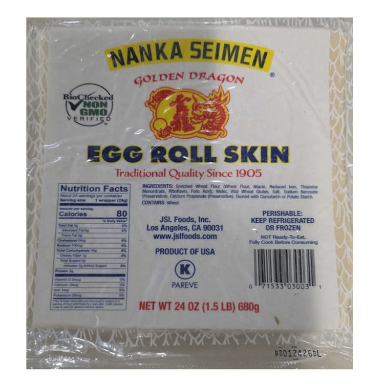 Golden Dragon Egg Roll Skin (Spring Roll Skin) 24 oz