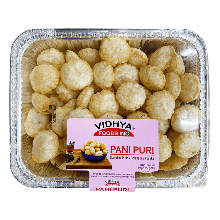 Vidhya Foods Pani Puri Tray - Semolina Puffs/ Golgappa/Puchka 260 g