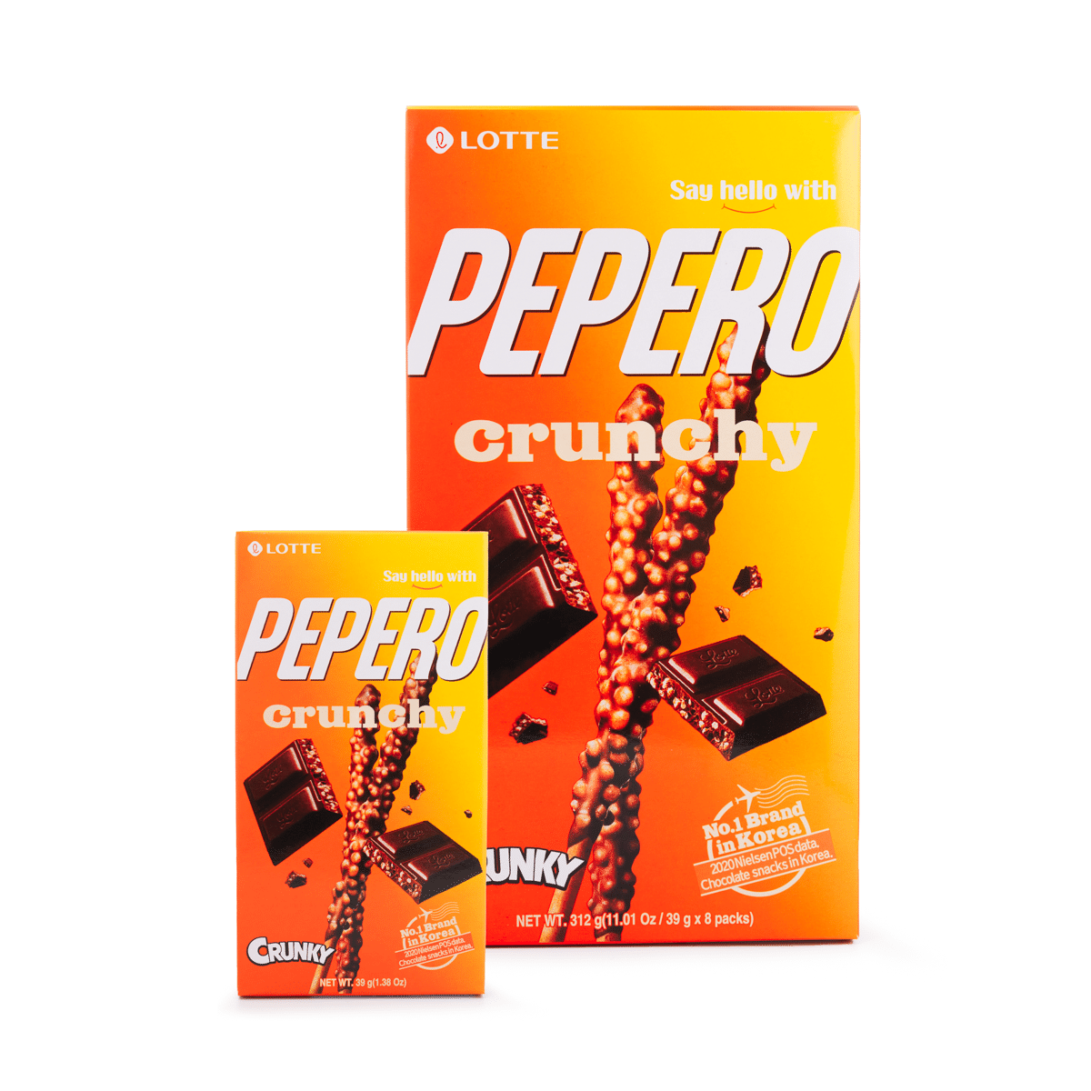 LOTTE Pepero Crocante Pacote Econômico (8 unidades) 312 g