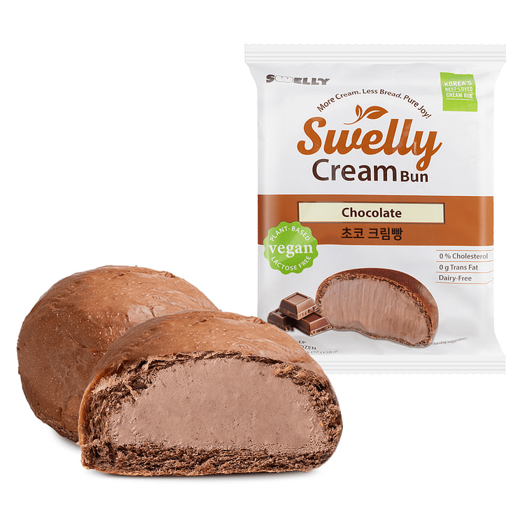 Swelly 韩国 巧克力 爆浆冰面包 128 克