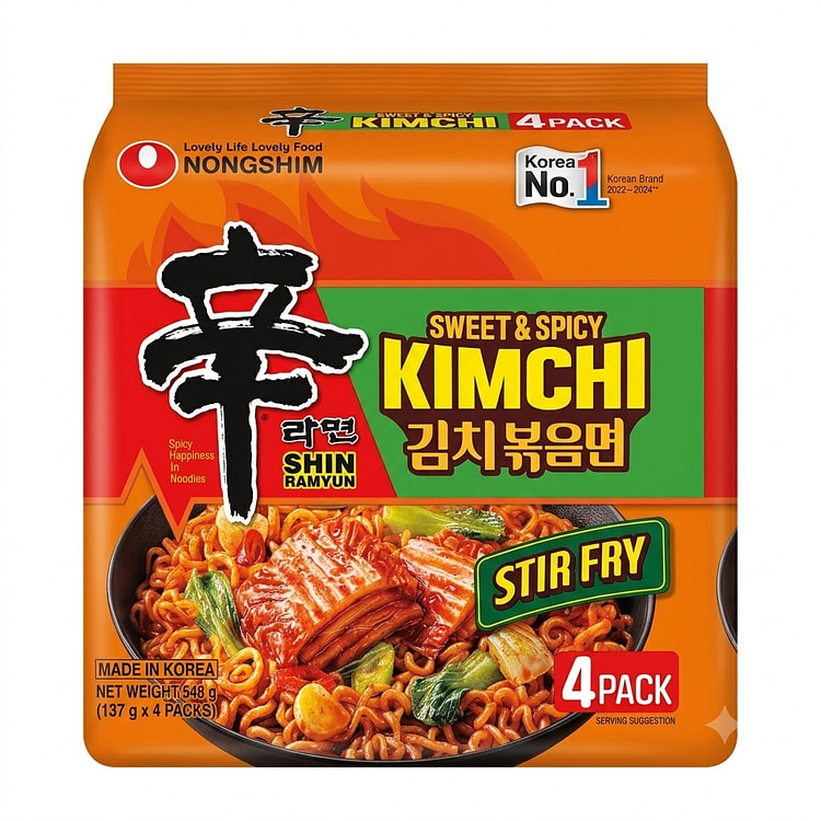 NONGSHIM Shin Noodle Kimchi Stir-Fry 137 g*4 pack
