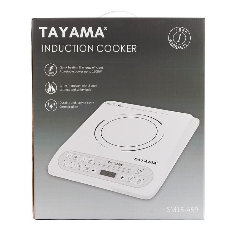 Tayama® 12 英寸白色电磁炉加热盘 1500 瓦 1 箱