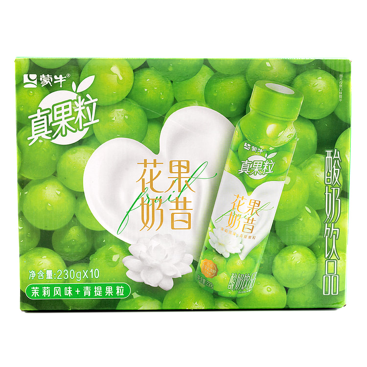 蒙牛 真果粒 花果奶昔 茉莉风味+青提果粒 230 克*10 盒