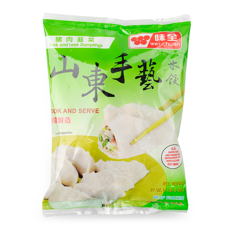味全 山东手艺 猪肉韭菜水饺 冷冻 21 盎司