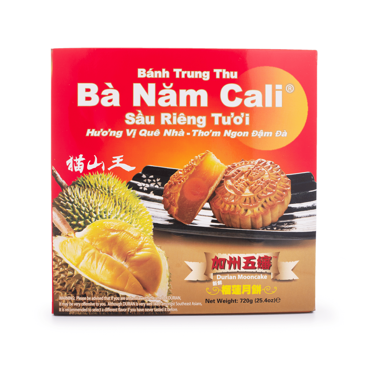 Ba Nam Cali Durian Mooncake 2 Yolks 720 g