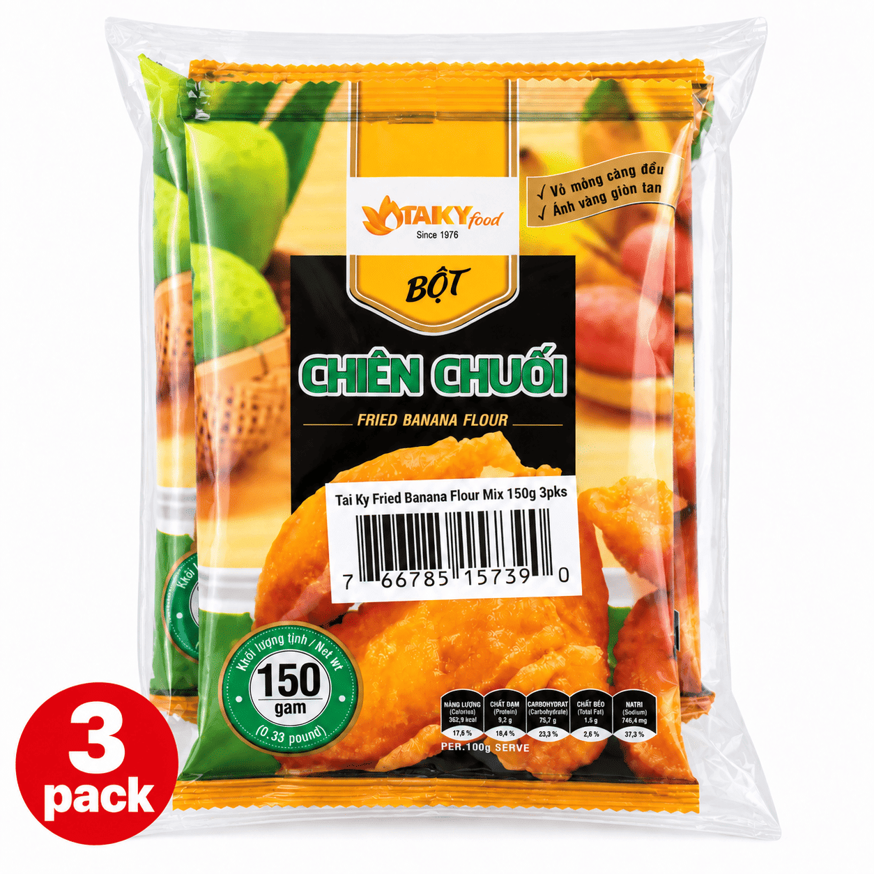 Tai Ky Fried Banana Flour Mix 3pk 150 g*3 pack