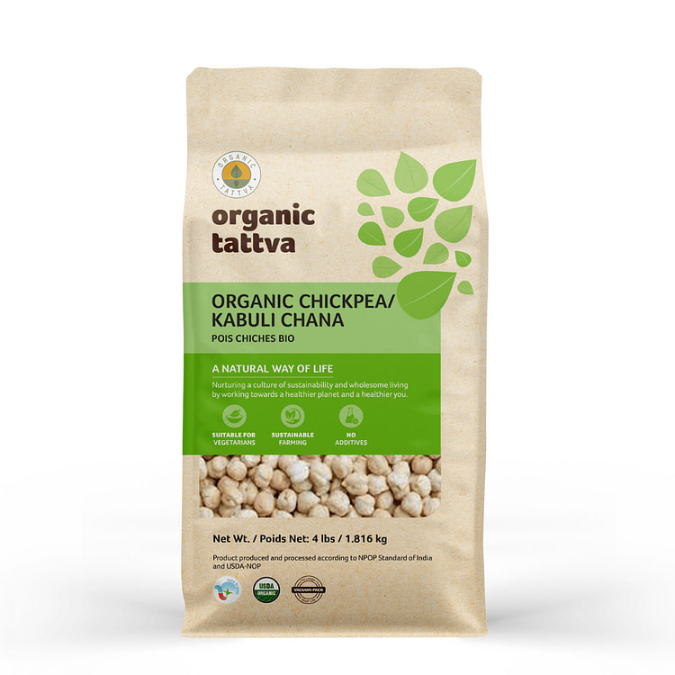 Organic Tattva Chickpea/ Kabuli Chana 4 lb