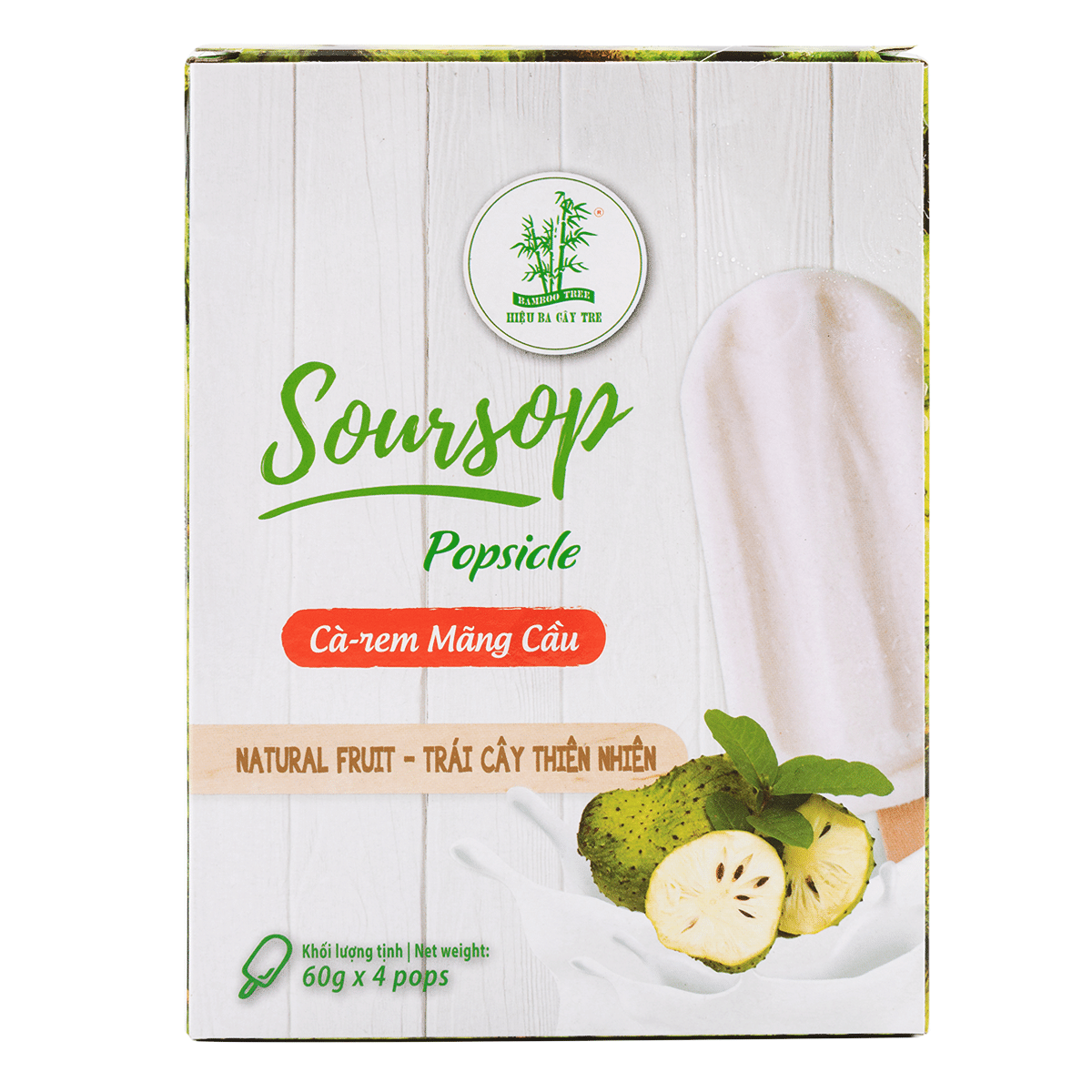 Bamboo Tree Vietnamese Soursop Popsicle, Frozen 2.11 onça(s)*4 unidades