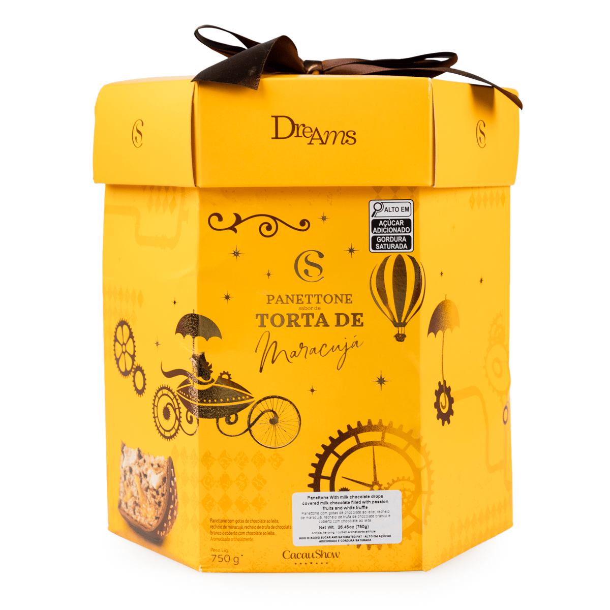 Cacau Show Panettone Dreams Passion Fruit 750 g
