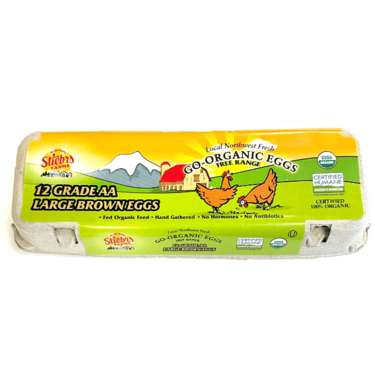 Stiebrs Farms Organic Large Brown Eggs 12 pack