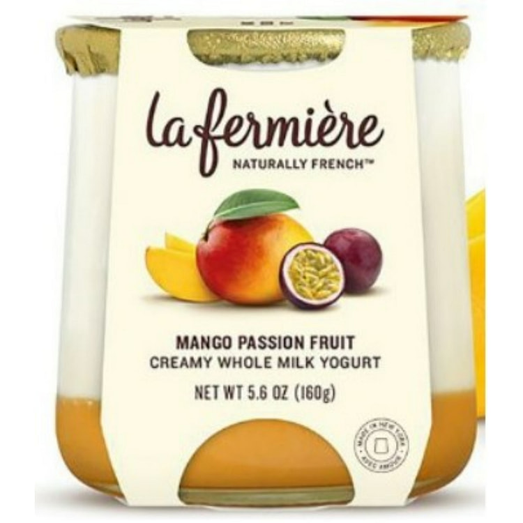 Yogur de Leche Entera Cremoso de Mango y Maracuyá La Fermiere 4.9 oz