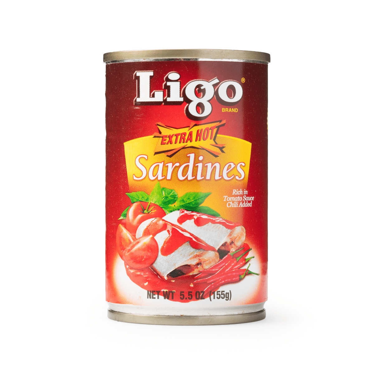 Ligo 特辣番茄酱浸沙丁鱼 5.5 盎司*100 包