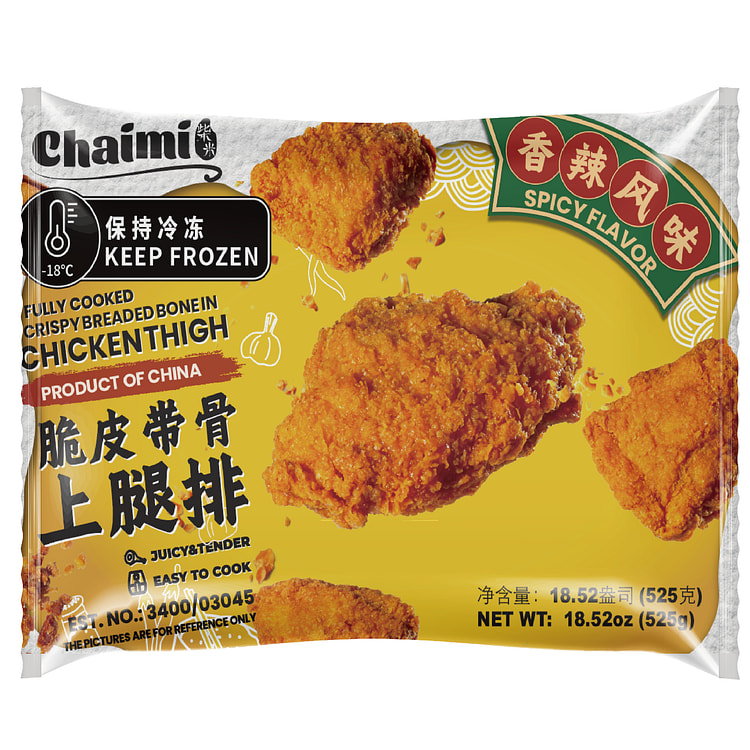 柴米 脆皮带骨鸡上腿排 香辣风味 525 克