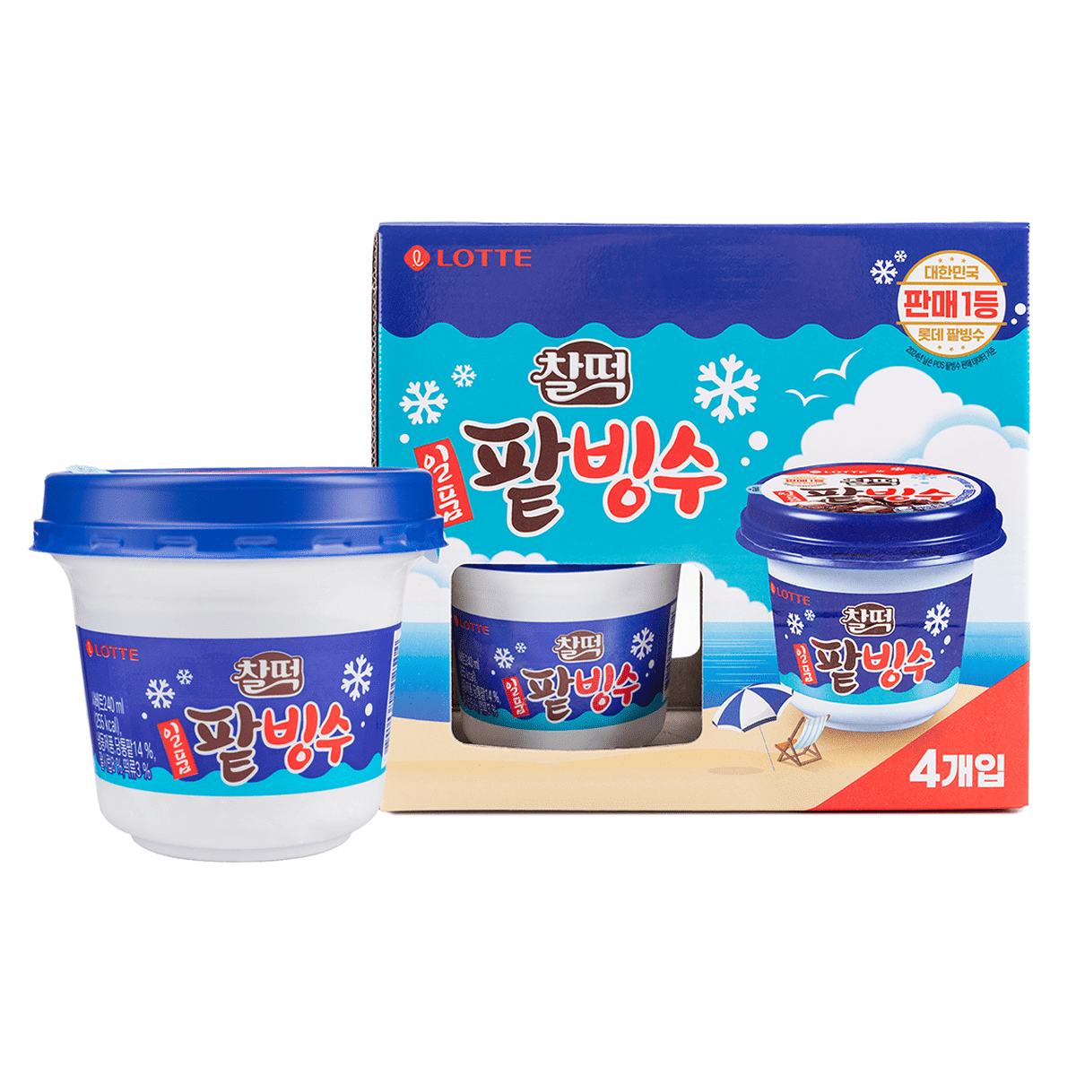 Lotte Korean Shaved Ice(Bingsu) 240 ml*4 gói