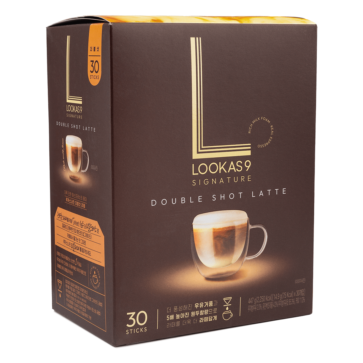 NAMYANG LOOKAS 9 DOUBLE SHOT LATTE 0.52 オンス*30 パック - Weee!