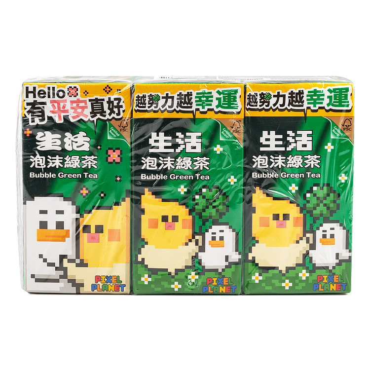 生活 泡沫绿茶 6盒 新旧包装 混发 300 毫升*6 包