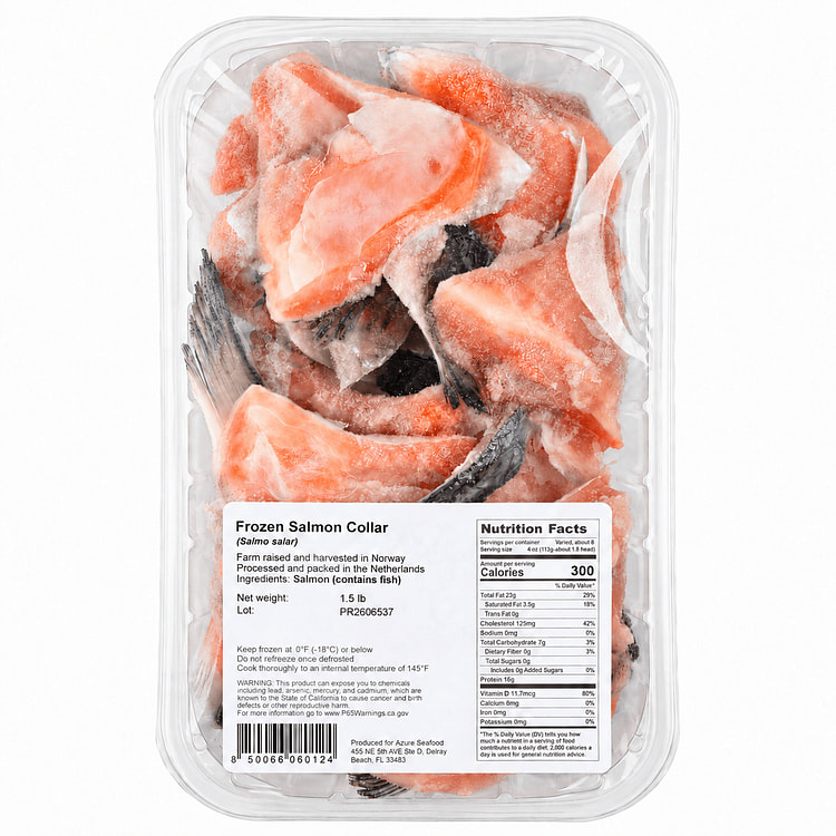 Atlantic Salmon Collar, Frozen 1.5 lb
