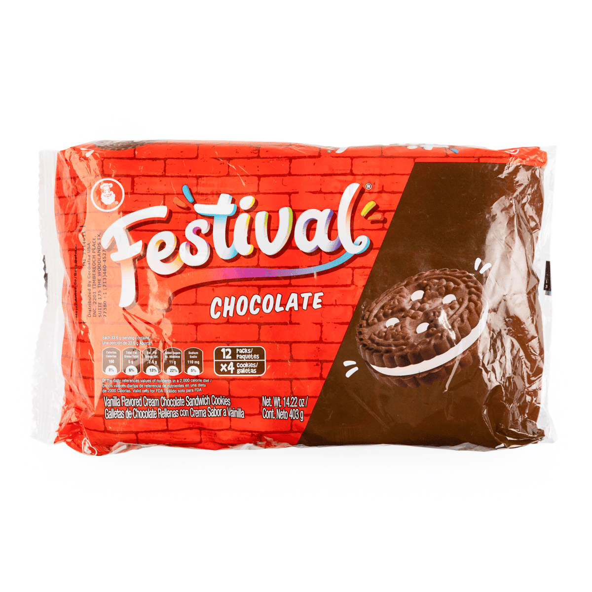 Festival Biscoitos de Chocolate 403 g