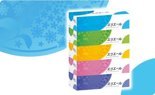 エリエール ティッシュペーパー 180組×5箱 パルプ100% 1 カウント - Weee!