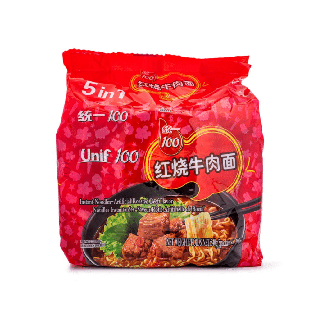 统一 红烧牛肉面 5连包 540 克
