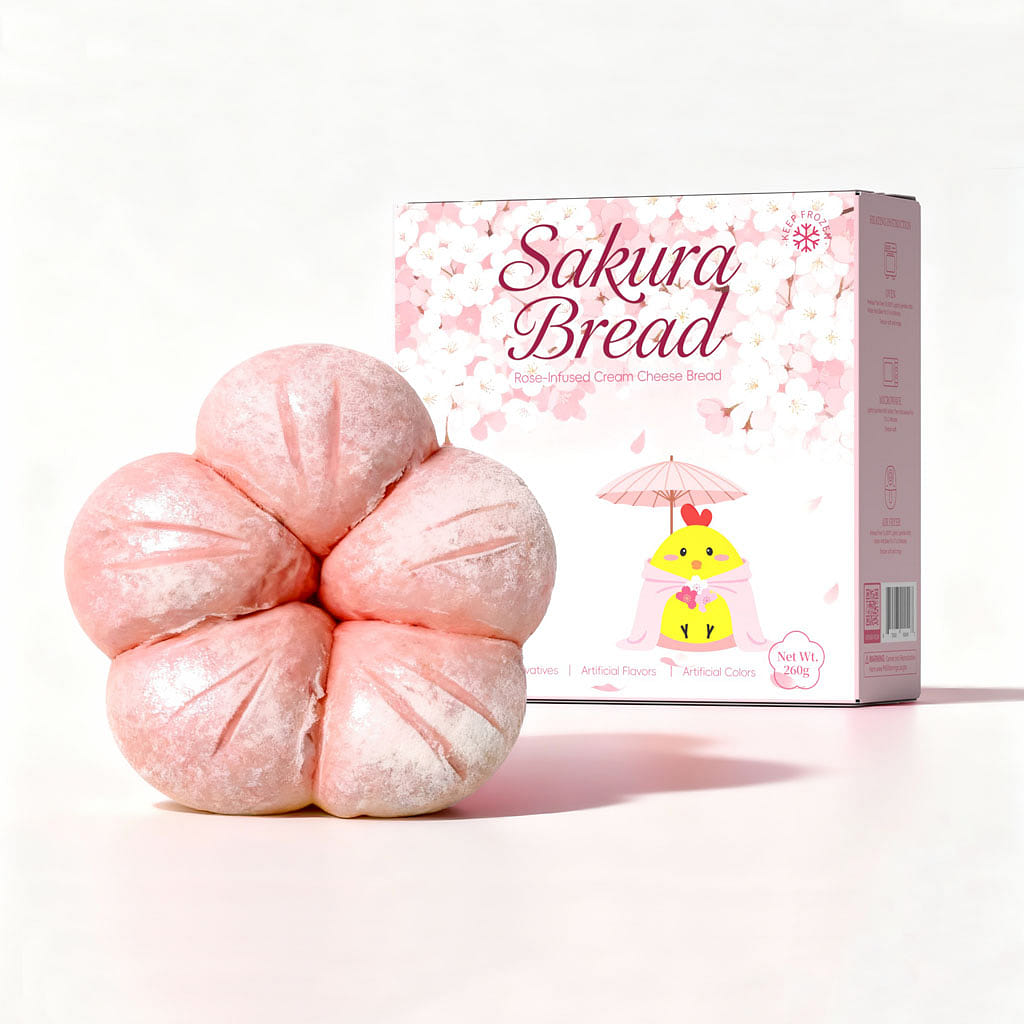 Oh Oh Cubie 樱花面包 -玫瑰乳酪 (春季限定款) 260 克
