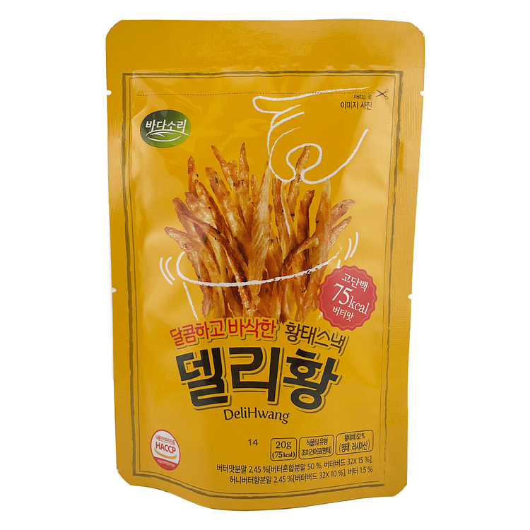 DeliHwang Premium Pollack Protein Snack Honey Butter 20 g