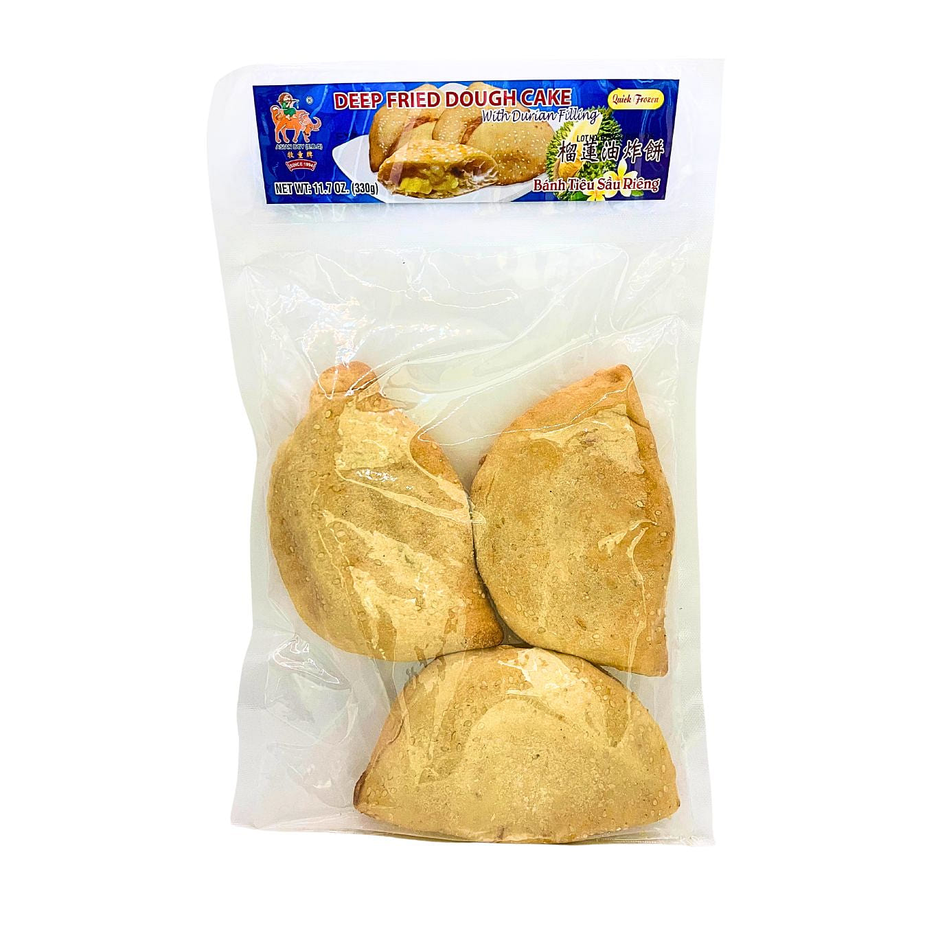 Asian Boy Fried Dough Cake Banh Tieu with Durian, Frozen 330 g