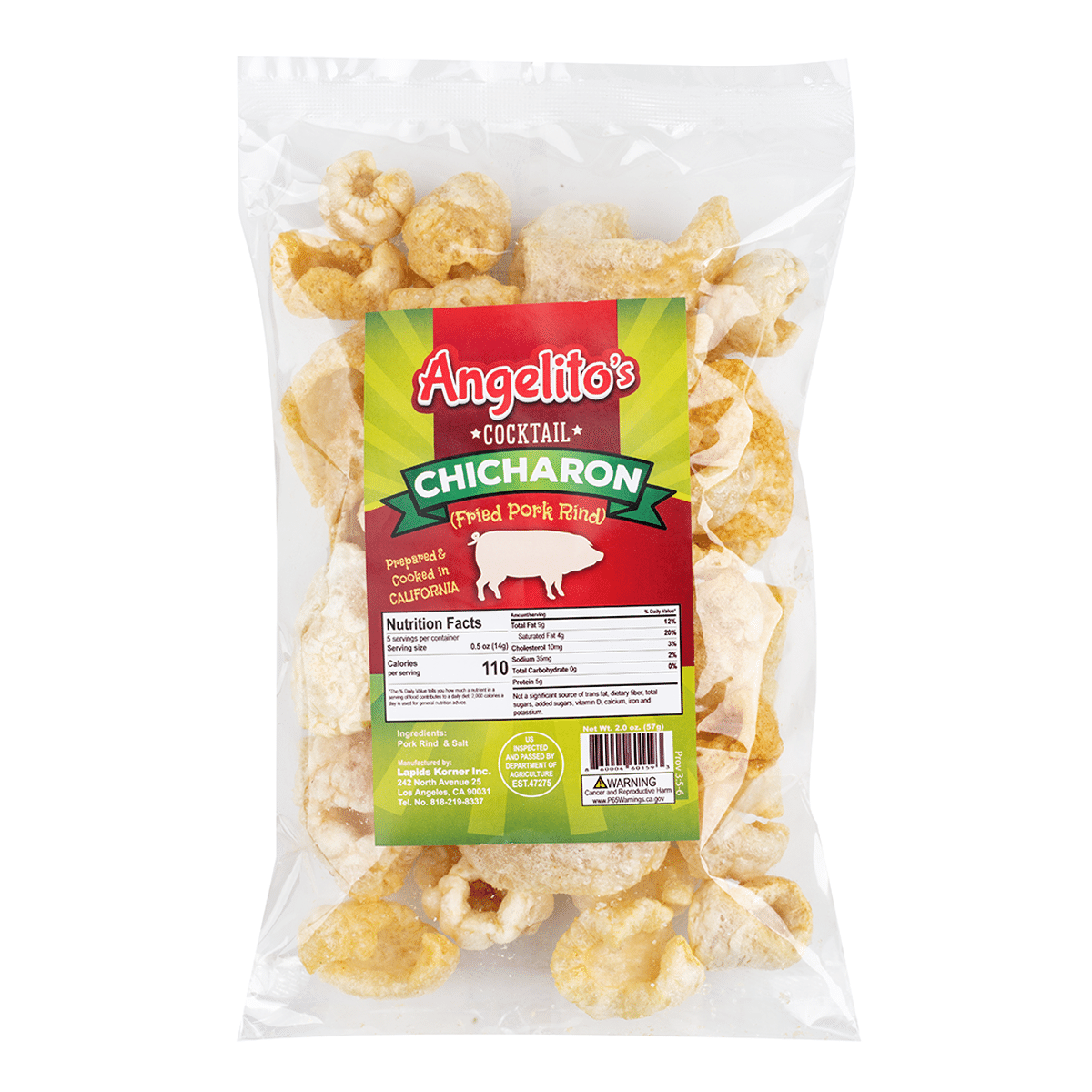 Angelito's Cocktail Chicharon 2 oz