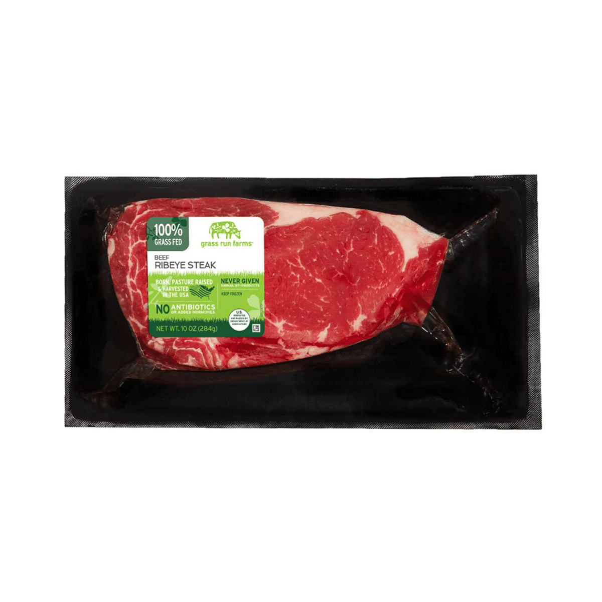 Bife de Ribeye de Vaca Alimentada com Pasto Grass Run Farms, Congelado 10 onça(s)