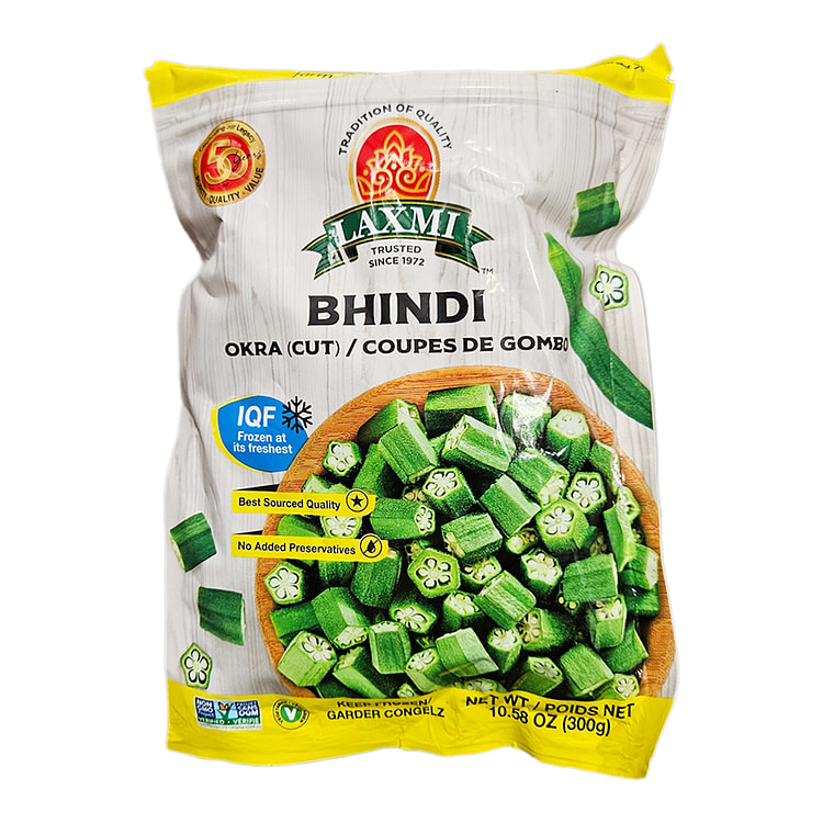Laxmi Bhindi ( Okra Cut) Frozen 300 그램 (min 3)