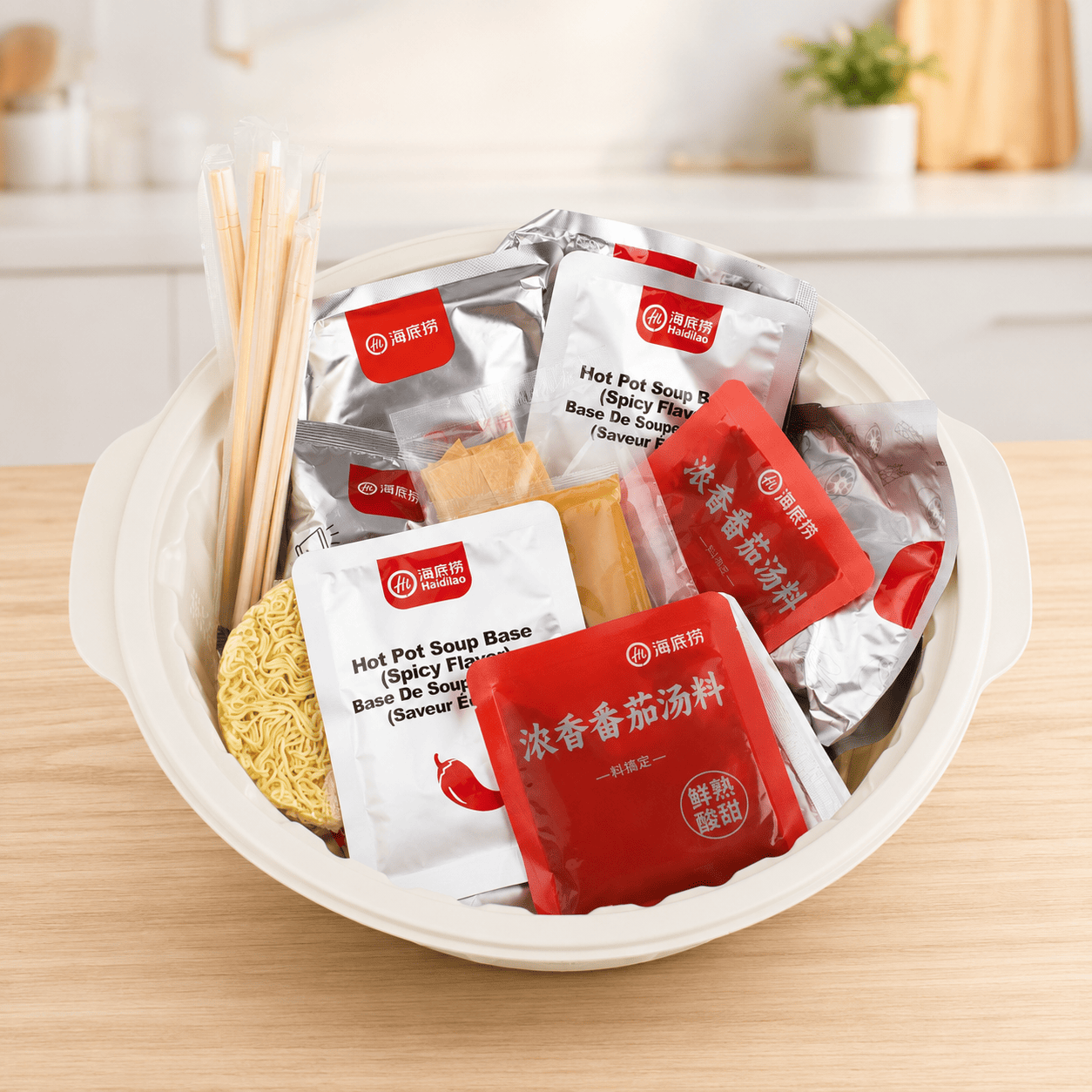 Get HDL HOT POT（TOMATO PLANT-BASED LUNCHEON MEAT&NORTHEAST
