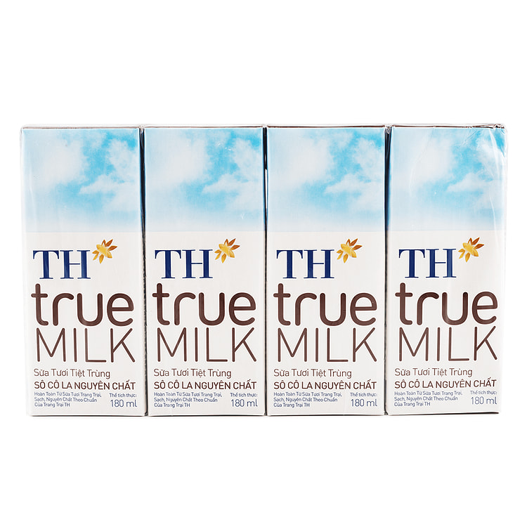 TH True Pure Chocolate Fresh Milk (Pack of 4) 180 ml