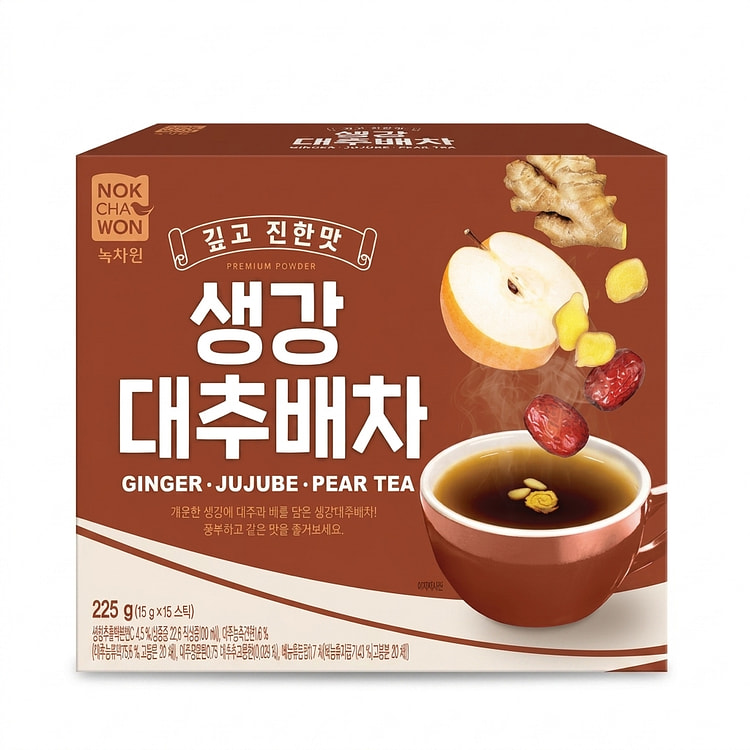 NOKCHAWON GINGER, JUJUBE AND PEAR TEA 15 g*15 counts