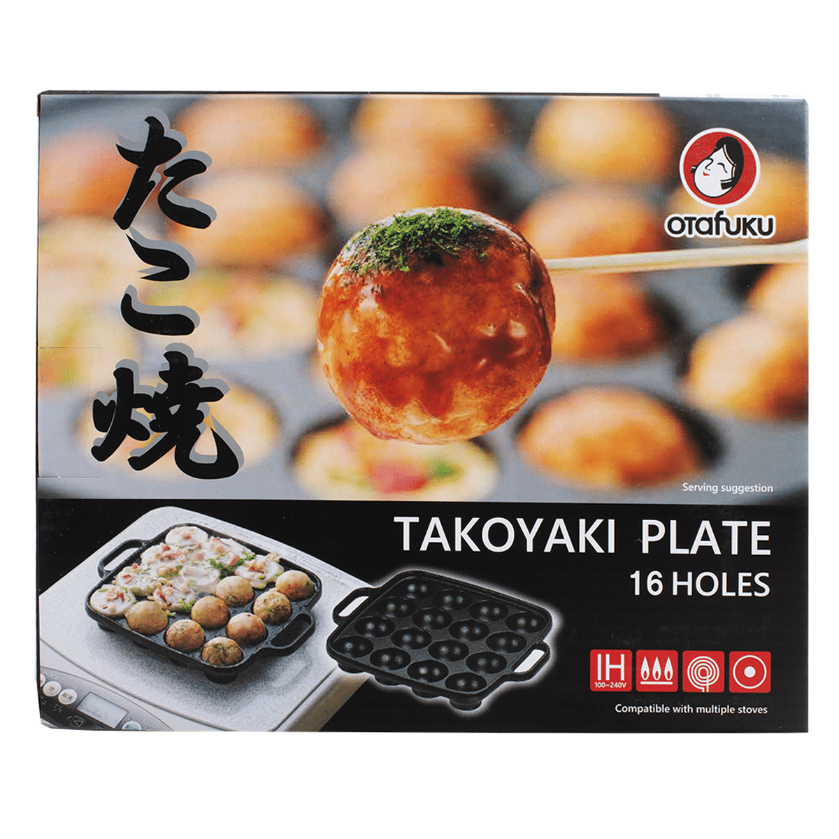 TAKOYAKI COOKING PAN PLATE 16 HOLES 1-10 unidade