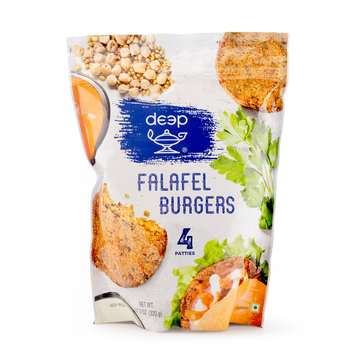 Hambúrgueres de Falafel 4Pc Deep 11.3 onça(s)