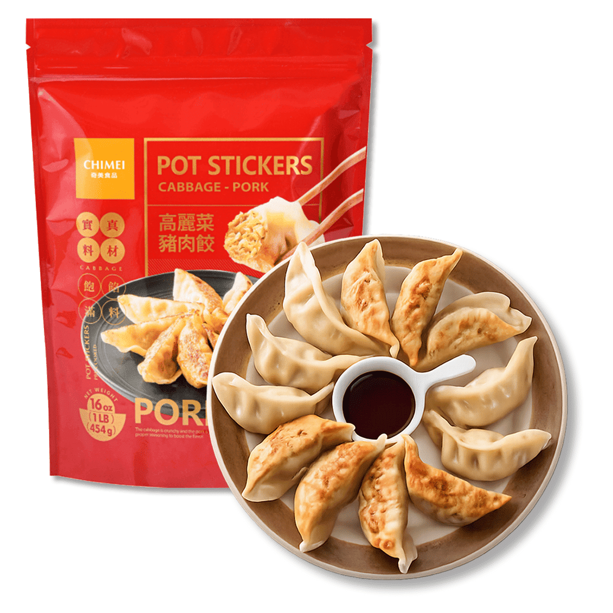 奇美 高丽菜猪肉饺 冷冻 16 盎司