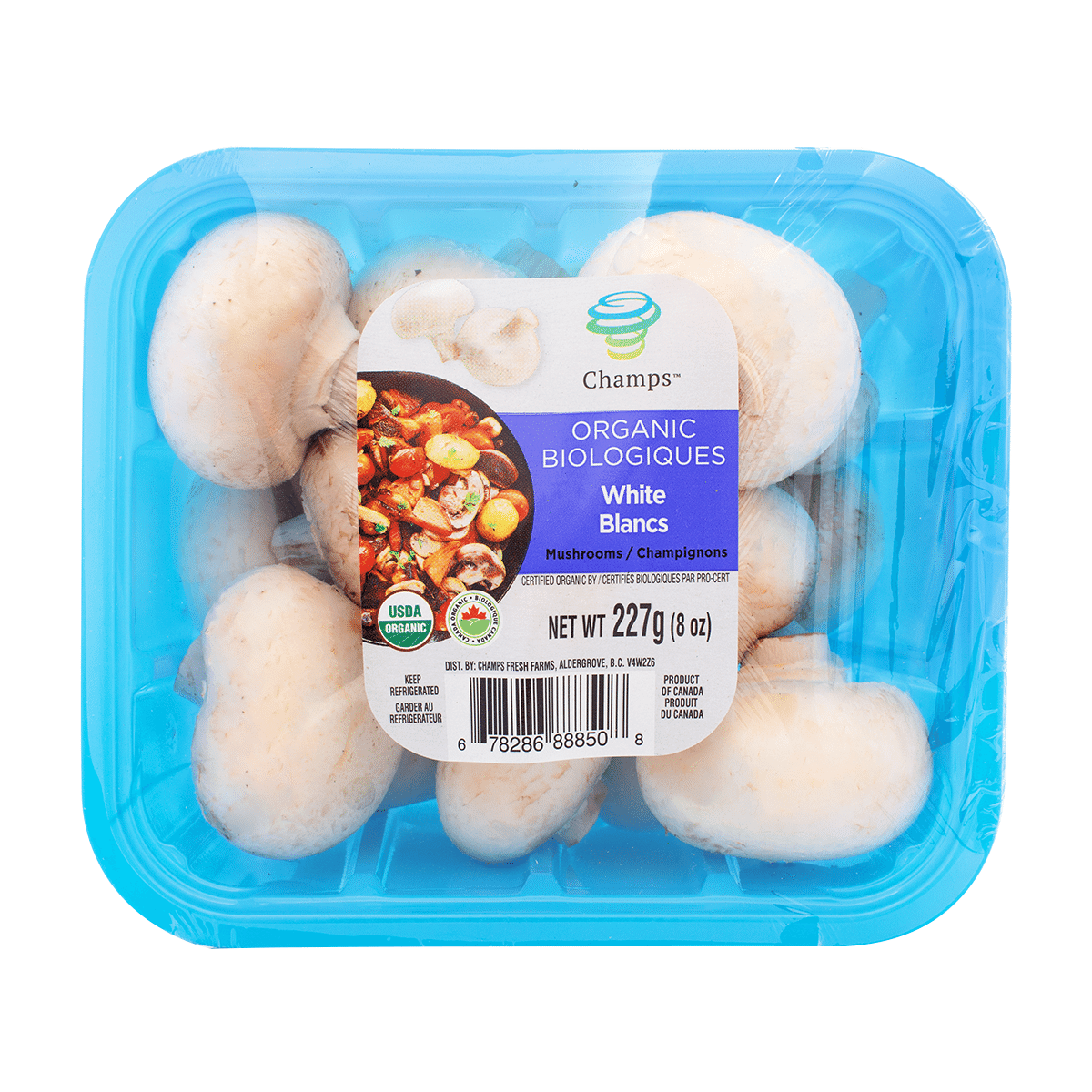 Organic White Mushroom 8 oz