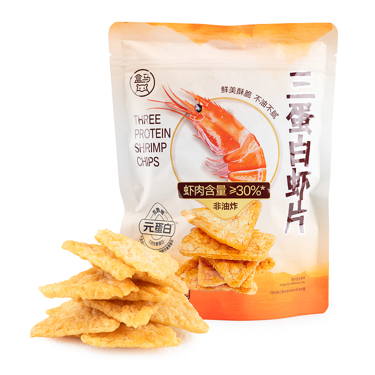 盒马 三蛋白虾片 虾肉含量大于30% 108 克