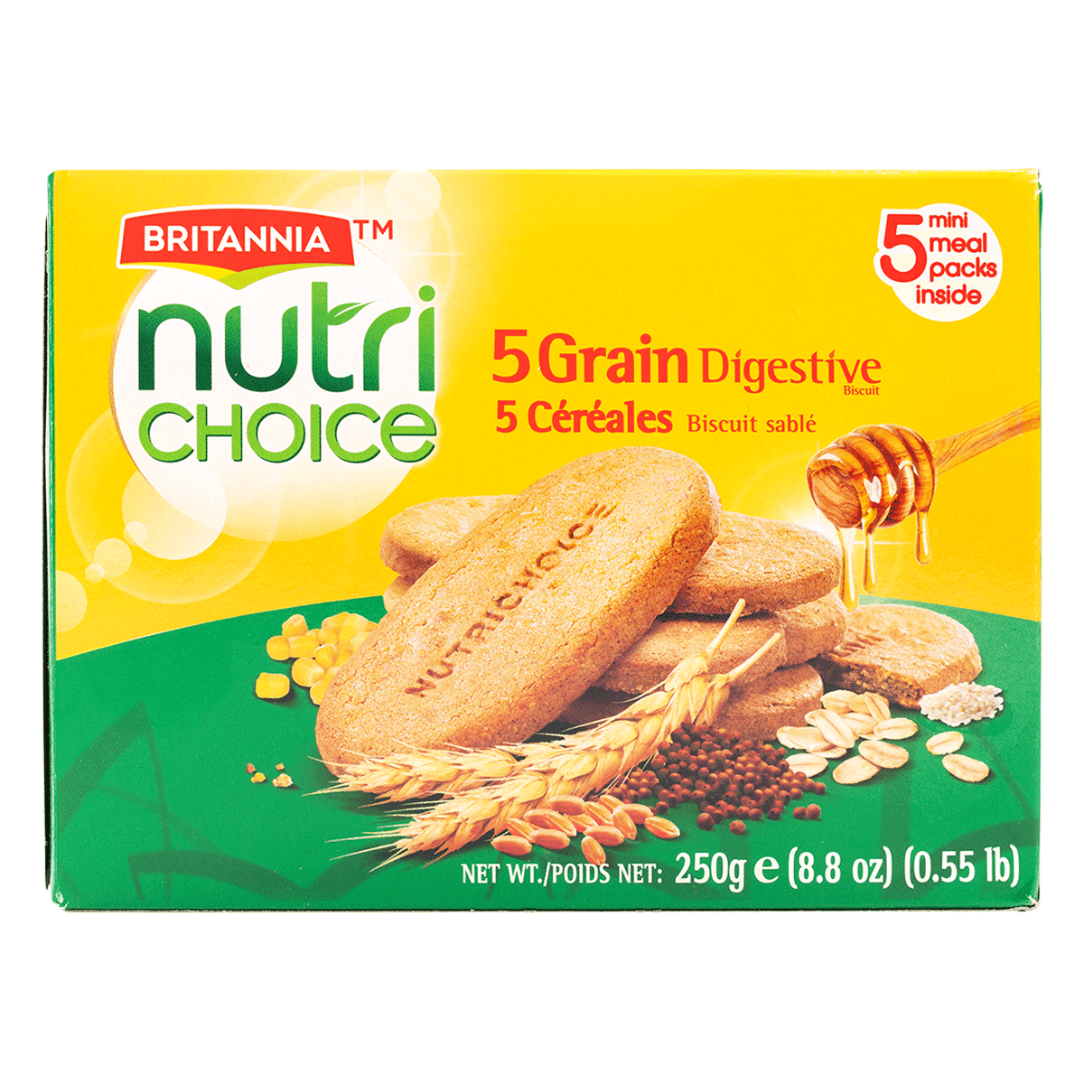 Galletas Digestivas de 5 Granos, Britannia Nutri Choice 7.05 onza(s)